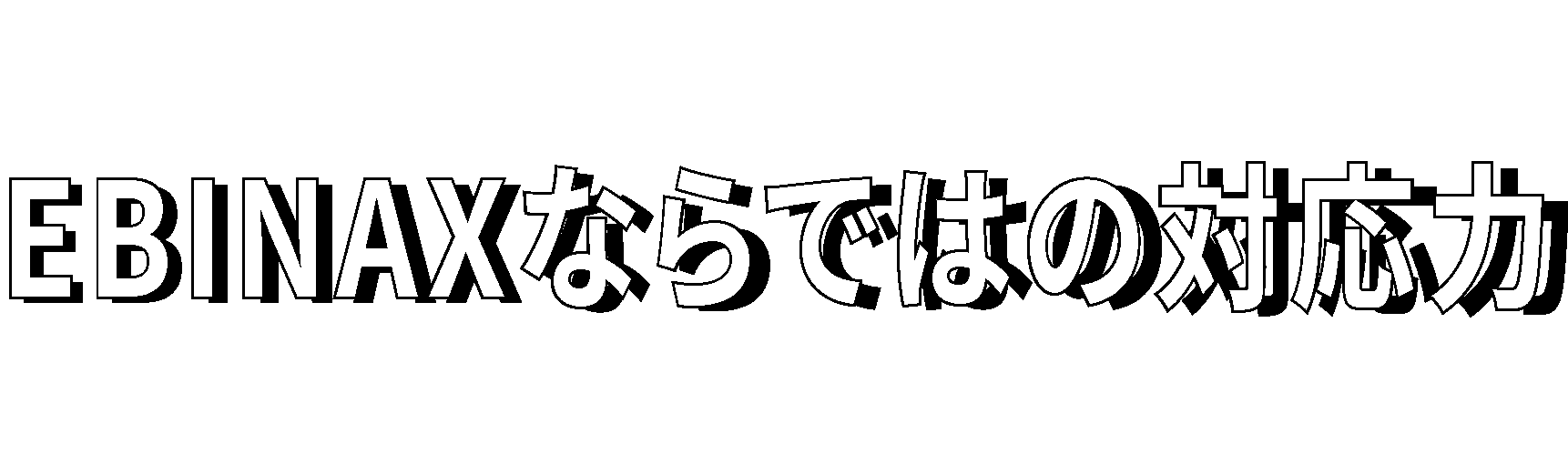 EBINAXならではの対応力